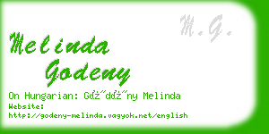 melinda godeny business card